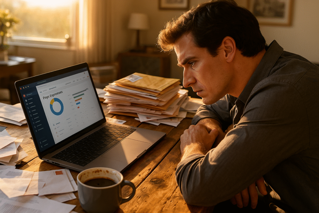 business owner reaction at home after hiring the wrong social media manager